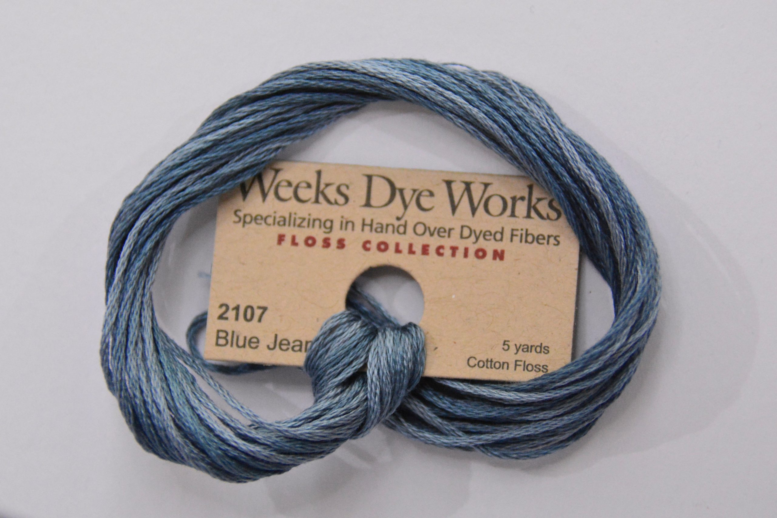 Blue Jeans 2107 Weeks Dye Works 6-Strand Hand-Dyed Embroidery Floss