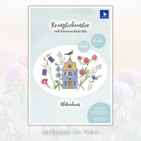 Acufactum Cross Stitch Pattern: Flower House