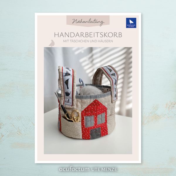 Acufactum Craft Basket Winter Houses Paper Pattern