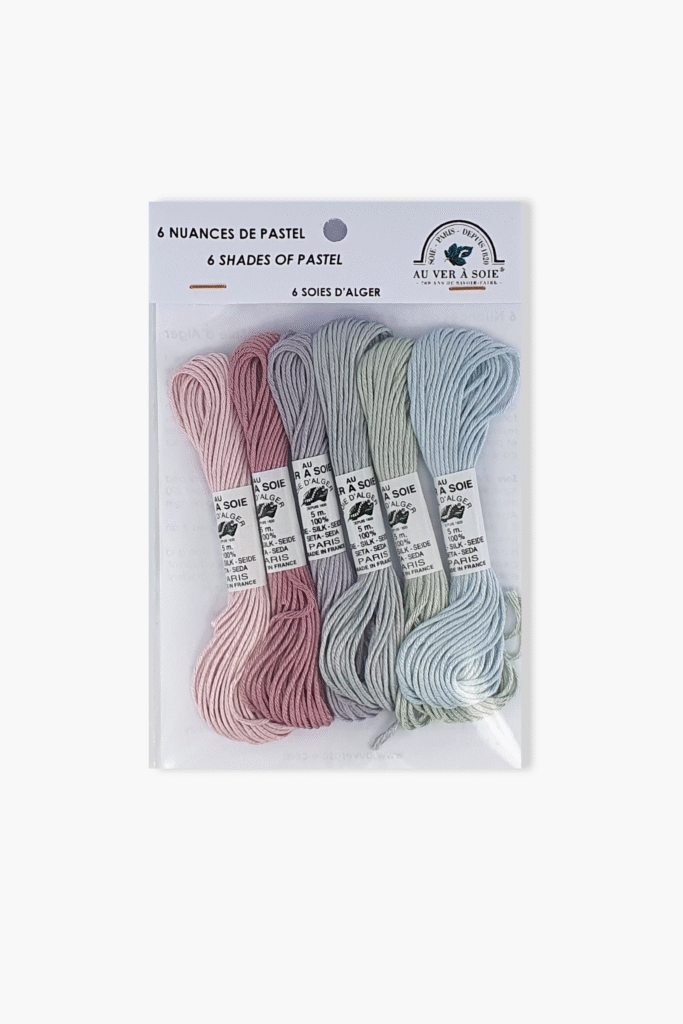 Au Ver à Soie Soie d’Alger Paris “Pastel” – Lot de 6 écheveaux – 100% Soie