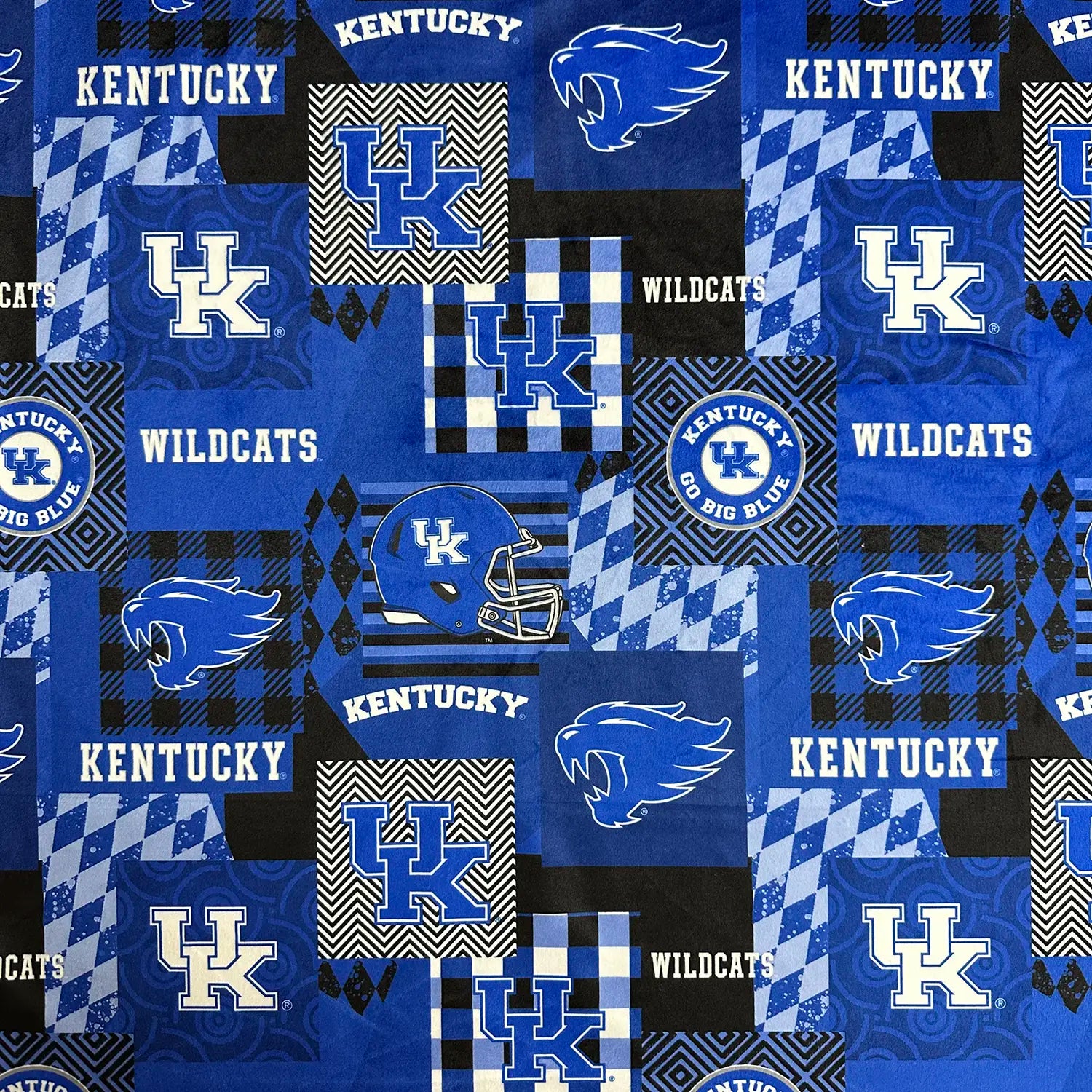60" Minky Extra Wide Fabric University of Kentucky Geo