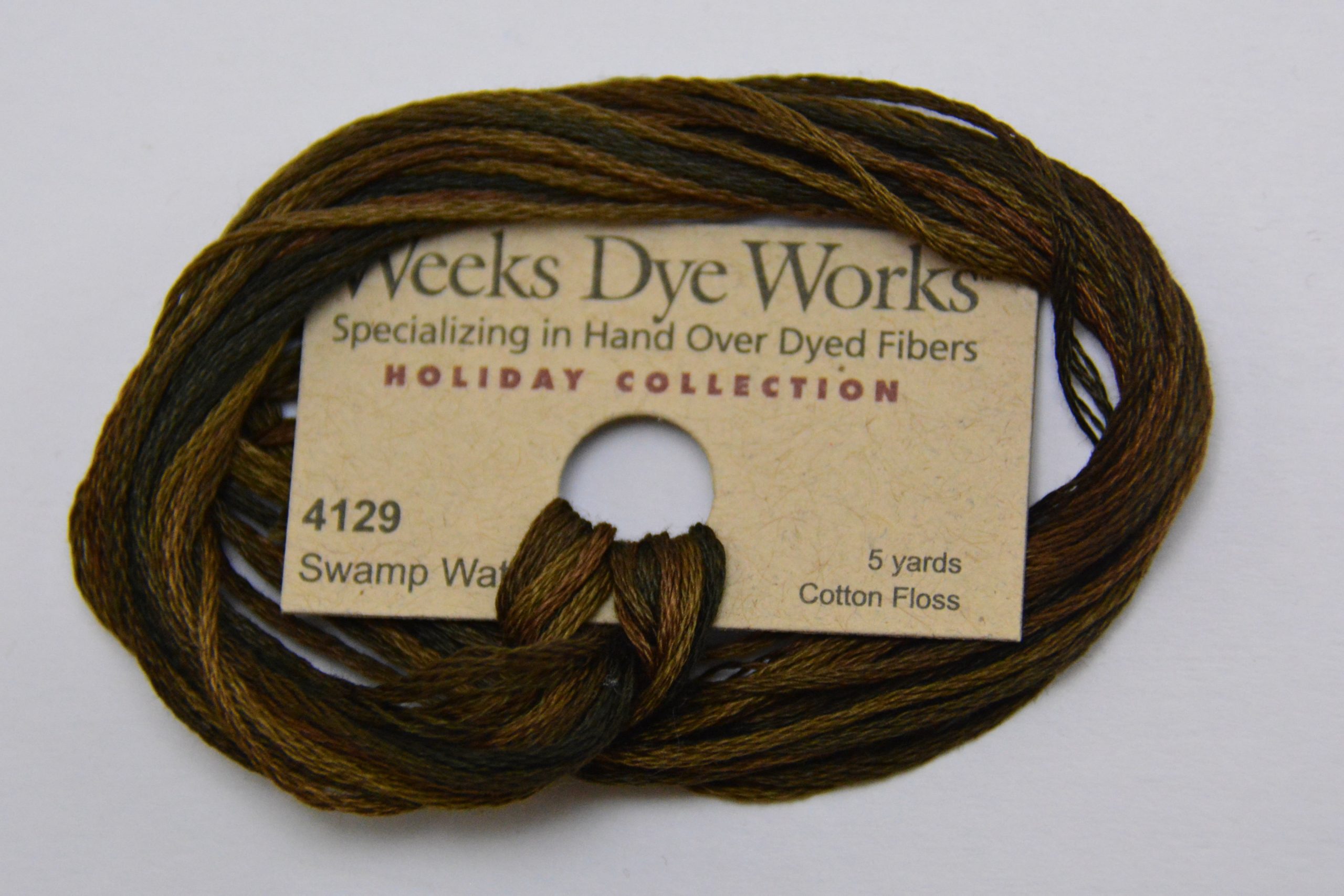 Swamp Water 4129 Weeks Dye Works 6-Strand Hand-Dyed Embroidery Floss