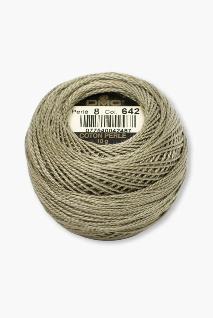 DMC Perlé No. 8 – Colore 642 – 100% Cotone – Gomitolo da 10 g