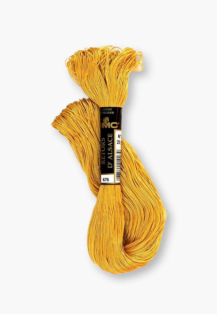 DMC Retors d’Alsace No. 8 – Color 676 – 100% Cotton – 20 g Thread Skein
