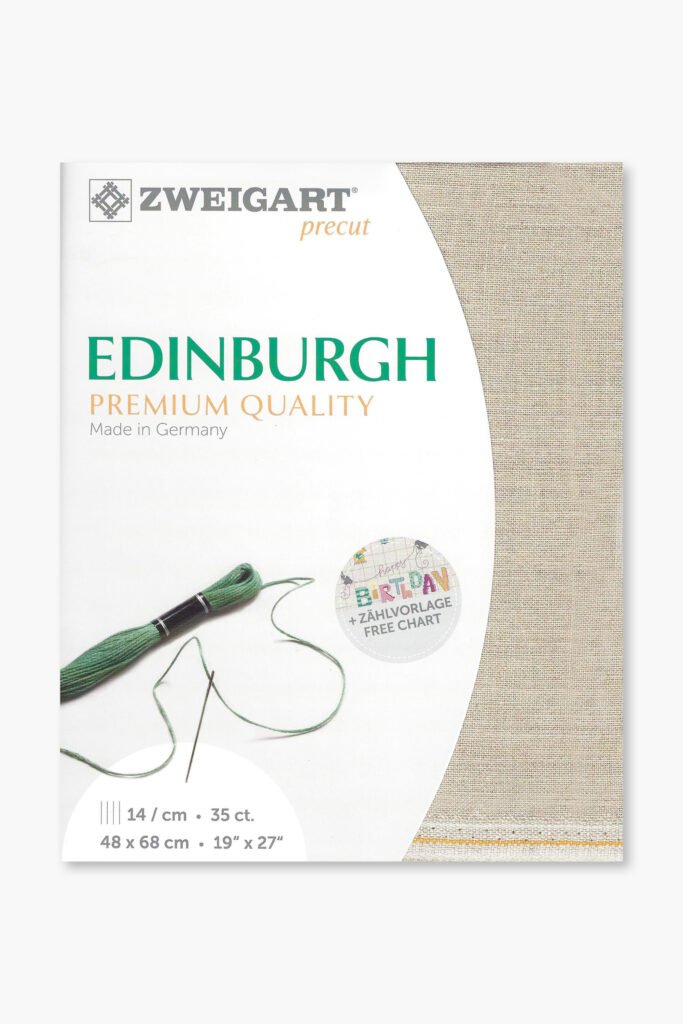 ZWEIGART Edinburgh 35 Count Linen Fabric Colour 52 – 48 × 68 cm