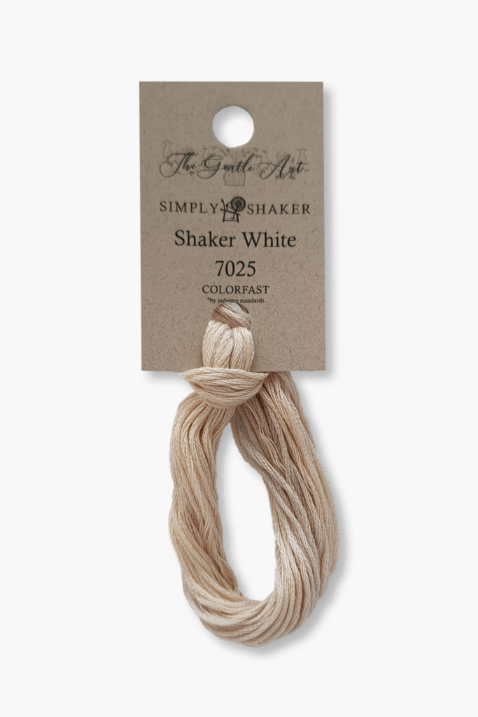 Gentle Art Sampler Threads – Shaker White 7025B – 10 YD – 100% coton teint à la main