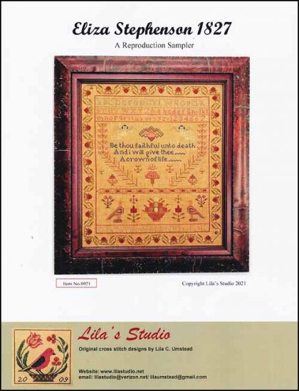 Eliza Stephenson 1827 Cross Stitch Pattern by Lila's Studio