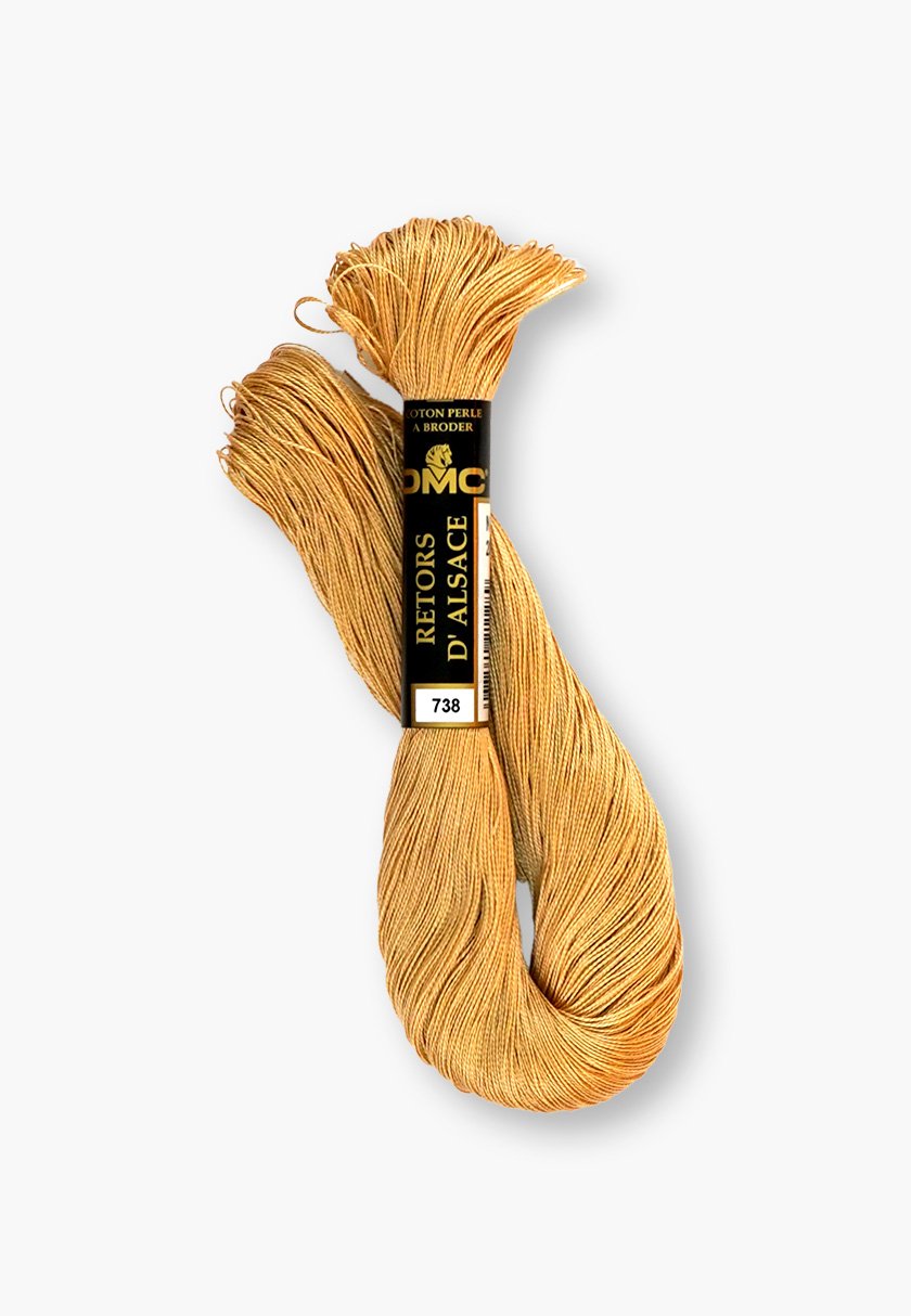 DMC Retors d’Alsace No. 12 – Color 738 – 100% Cotton – 20 g Thread Skein