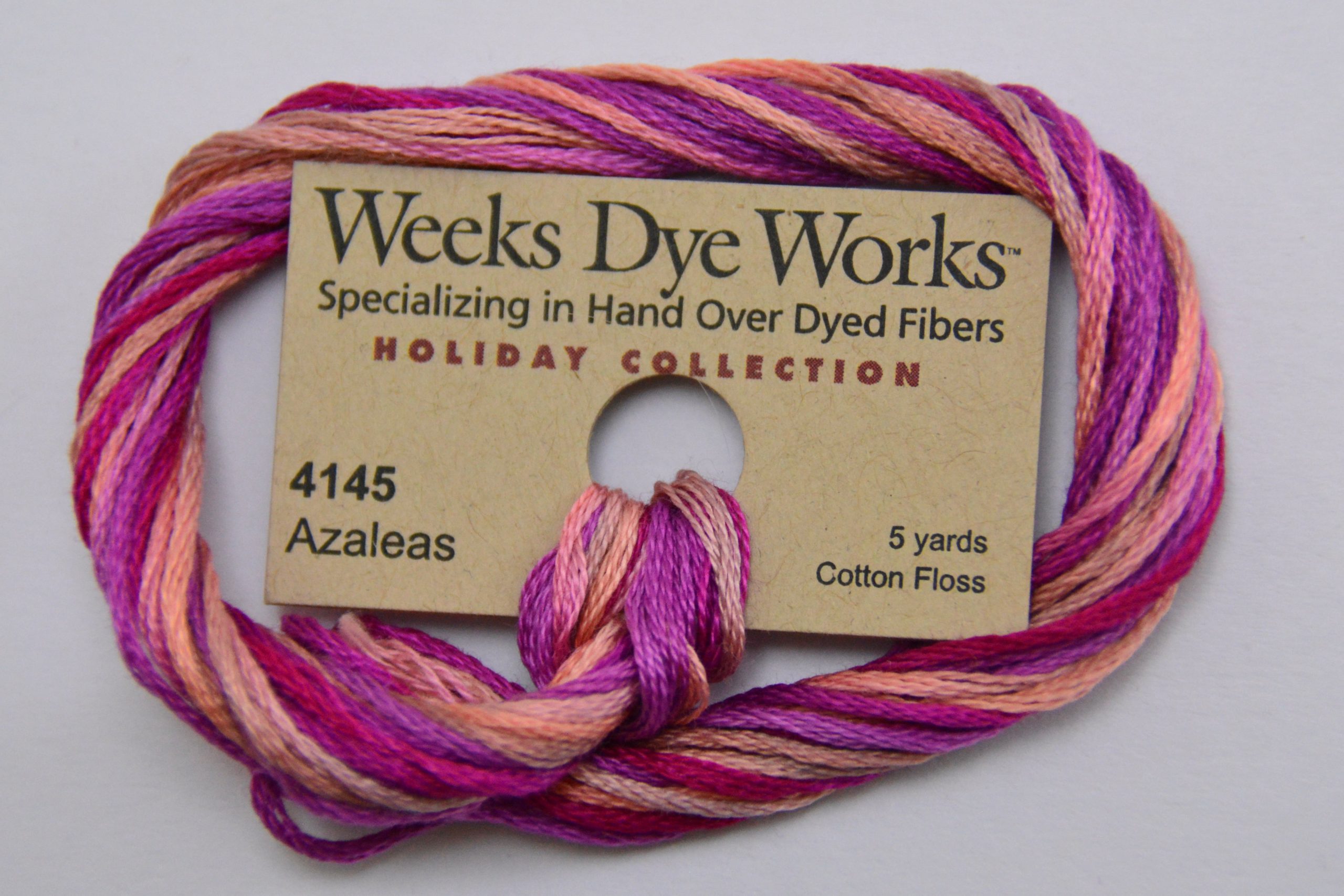 Azaleas 4145 Weeks Dye Works 6-Strand Hand-Dyed Embroidery Floss
