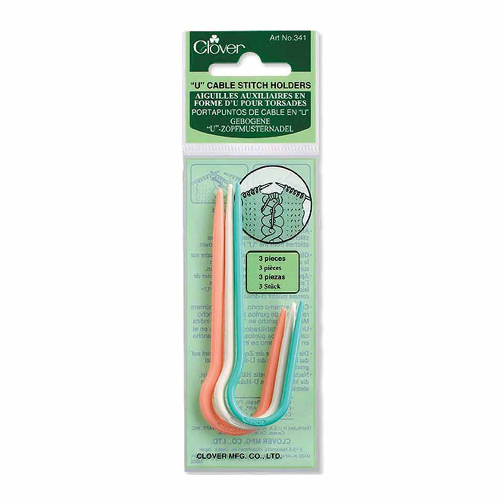 CLOVER 341 - 'U' Cable Stitch Holders - 3 pcs