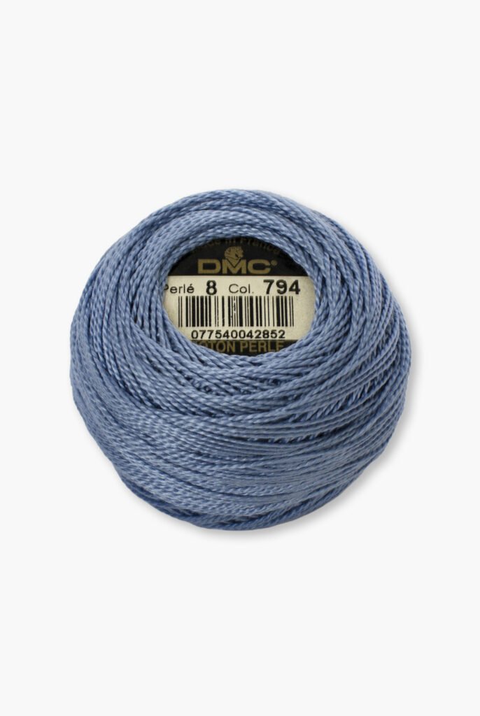 DMC Perlé No. 8 – Colore 794 – 100% Cotone – Gomitolo da 10 g