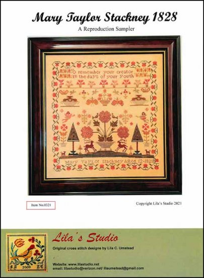 Mary Taylor Stackney 1828 Cross Stitch Pattern by Lila's Studio
