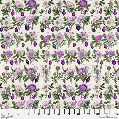 Free Spirit Fabrics - Purple Palette by Tim Holtz - PWTH306.PURPLE - Purple Botanical