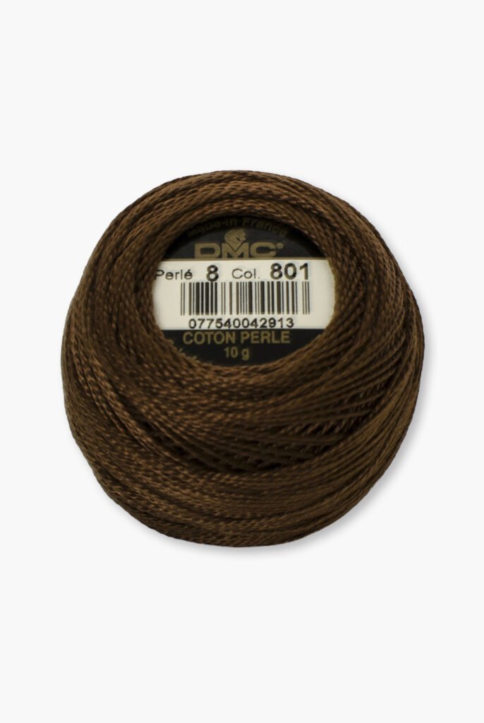 DMC Perlé No. 8 – Color 801 – 100% coton – Pelote de fil de 10 g