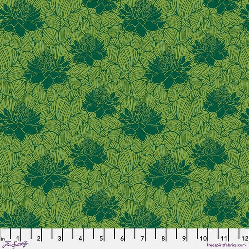 Paradise Blooms Waratah Emerald Fabric Yardage