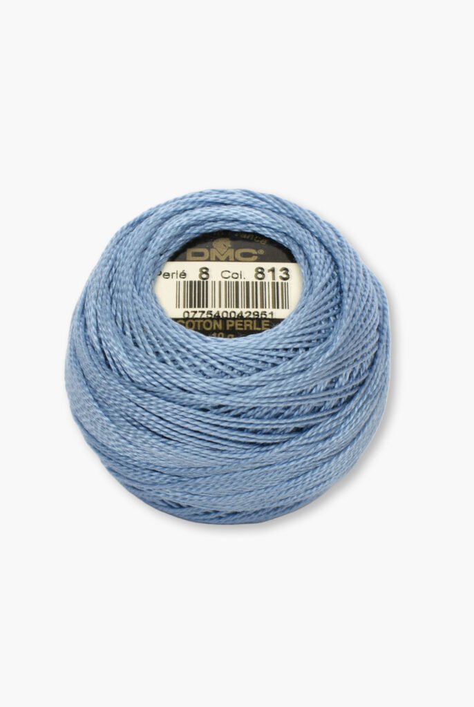 DMC Perlé No. 8 – Colore 813 – 100% cotone – Gomitolo da 10 g