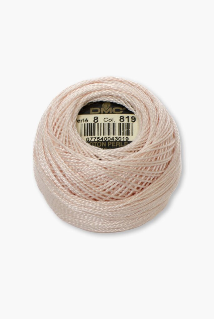 DMC Perlé No. 8 – Color 819 – 100% Coton – Balle de fil de 10 g