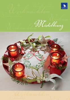 Acufactum Cross Stitch Pattern: Mistletoe Wreath