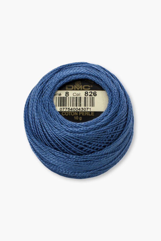 DMC Perlé No. 8 – Colore 826 – 100% Cotone – Gomitolo da 10 g