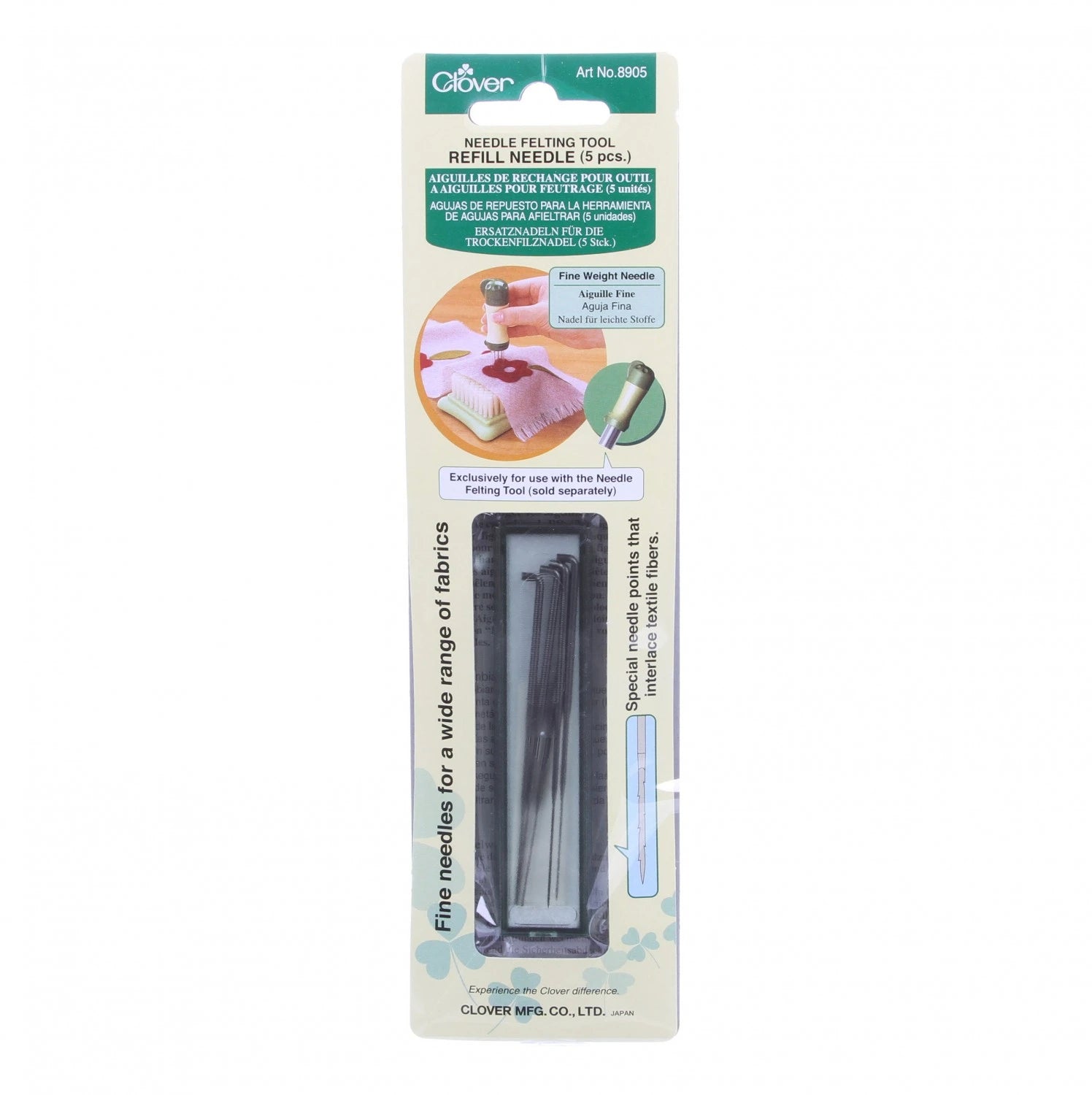 Clover Felting Needle Refill Fine Weight 5pc