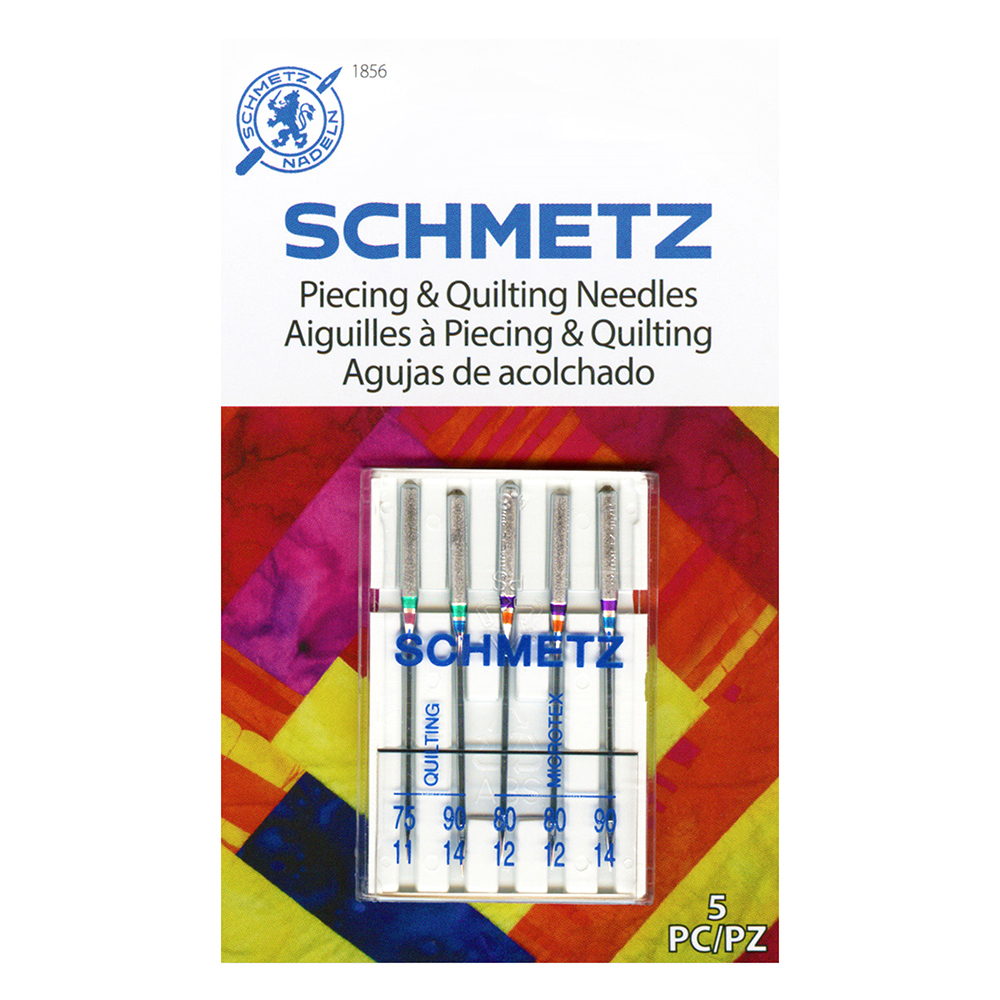 Schmetz Piecing & Quilting Machine Needles Assorted Sizes #1856 (5/Pkg)