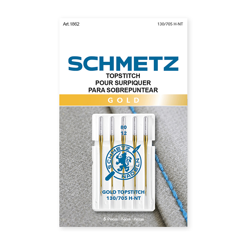 Schmetz Gold TopStitch Machine Needles Size 80/12 #1862 (5/Pkg)