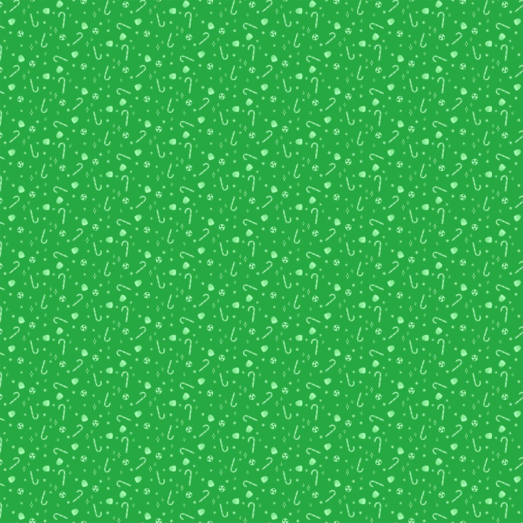 Merry Kitschmas 90671-71 Candies Green by Louise Pretzel for Figo Fabrics (sold in 25cm increments)