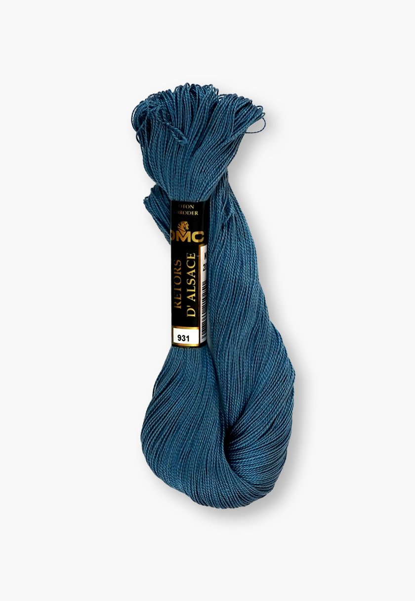 DMC Retors d’Alsace No. 8 – Color 931 – 100% Cotton – 20 g Thread Skein