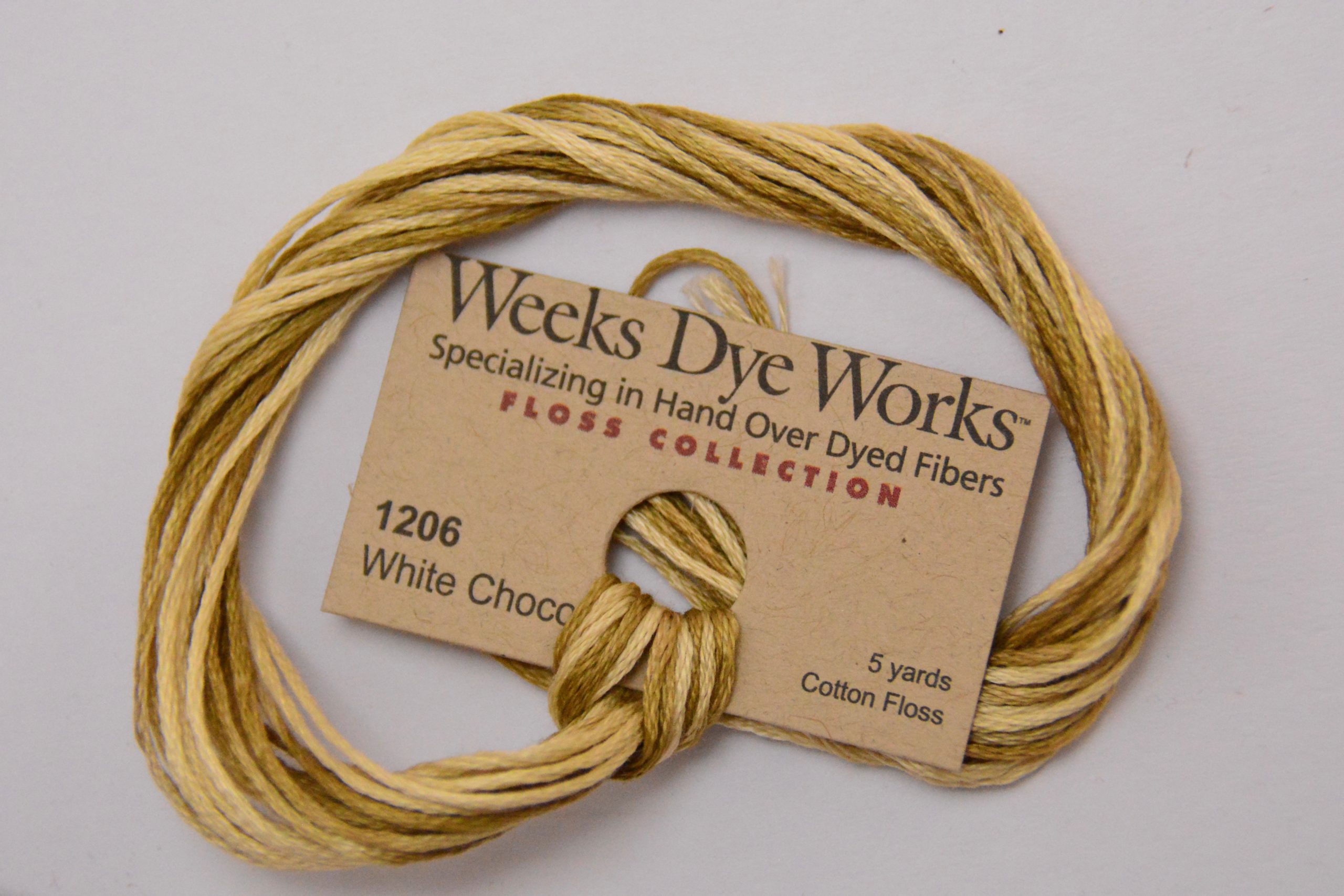 White Chocolate 1206 Weeks Dye Works 6-Strand Hand-Dyed Embroidery Floss
