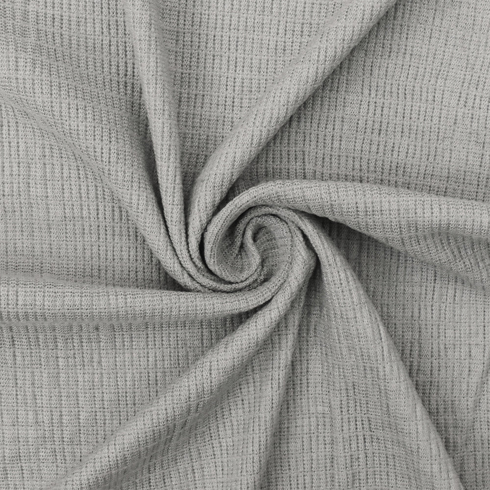 Faded Gray Crinkle Stretch Jersey Knit Fabric