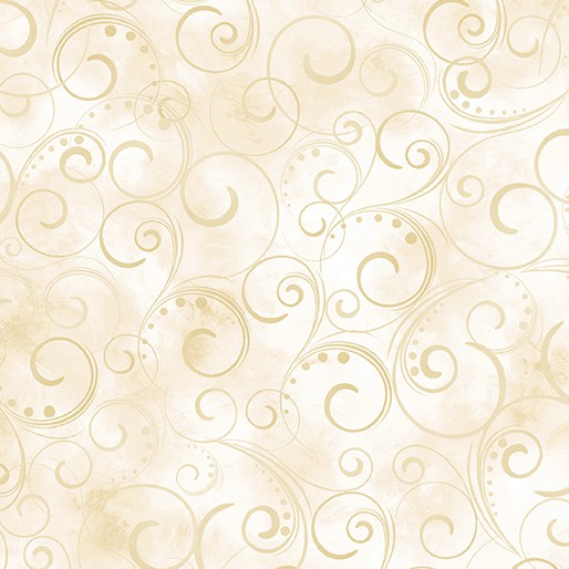 Swirling Splendor Cream 108" Wide Quilt Backing Fabric