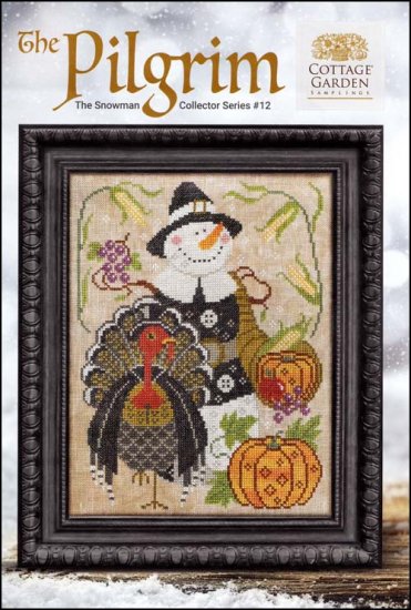 Snowman Collector Series 12: The Pilgrim Cross Stitch Pattern by Cottage Garden Samplings