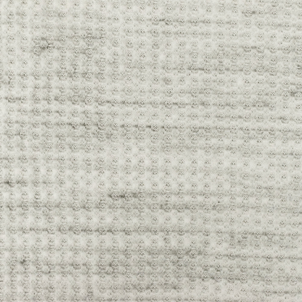 Dusty Ivory-Gray-Black Texture Stretch Poly Thermal Knit Fabric