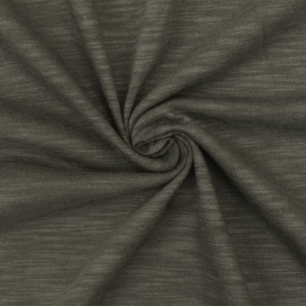 Gray Slub Stretch Spandex Rayon Jersey Knit Fabric