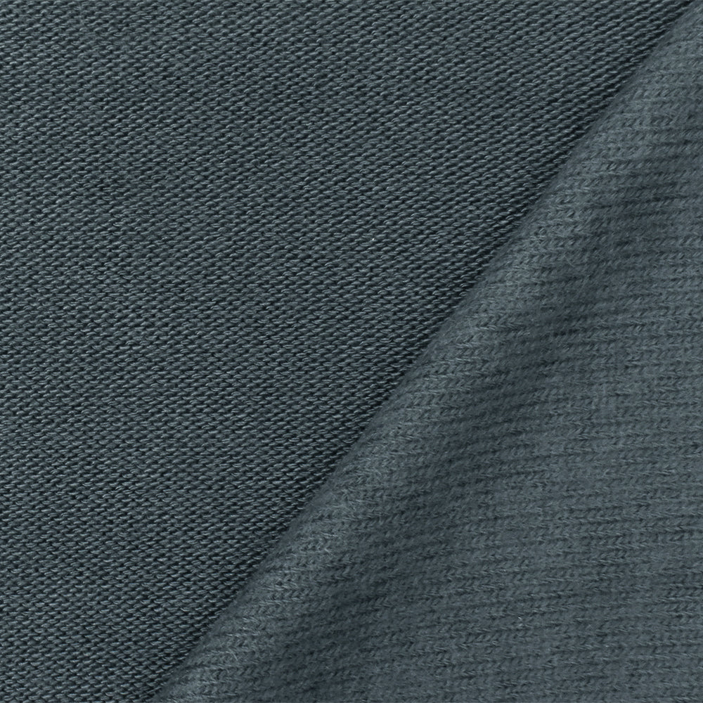 Cool Gray Solid Stretch Poly Blend Brushed Face Jersey Knit Fabric