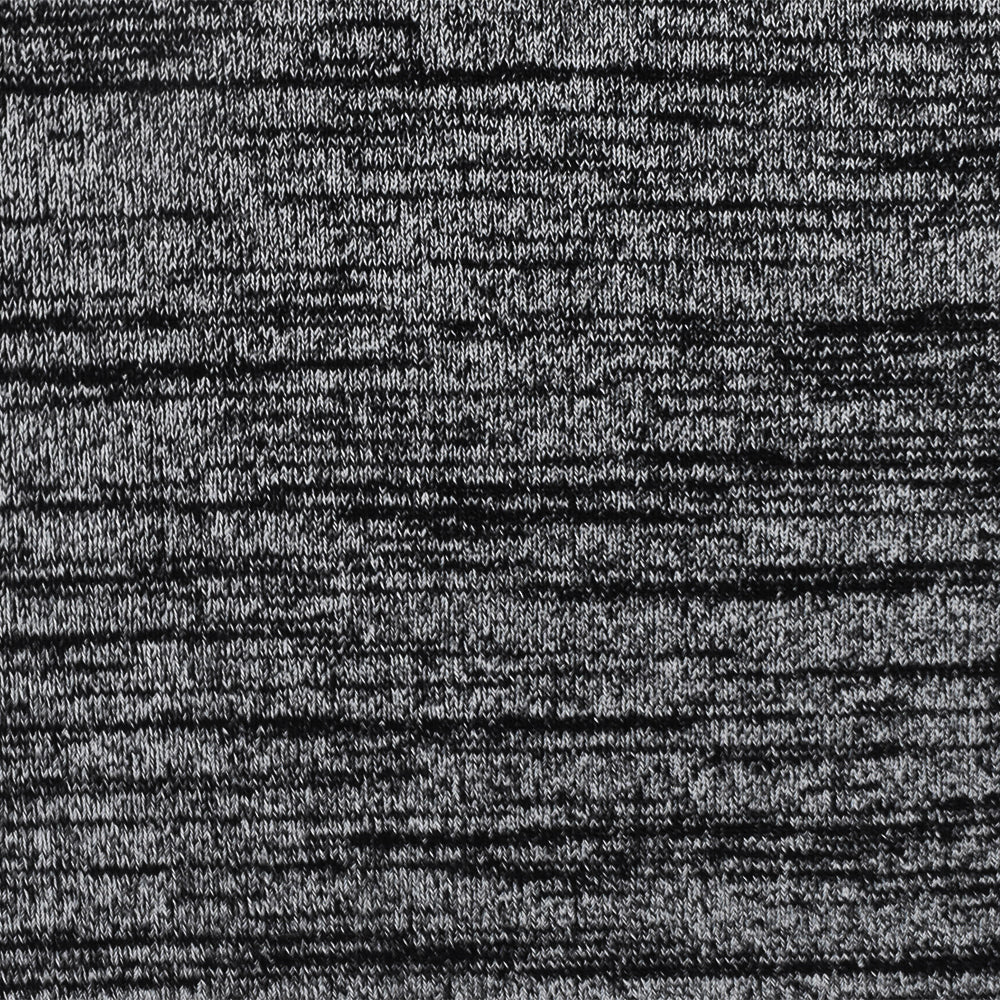 Simple Black-Gray Slub Stretch Jersey Knit Fabric