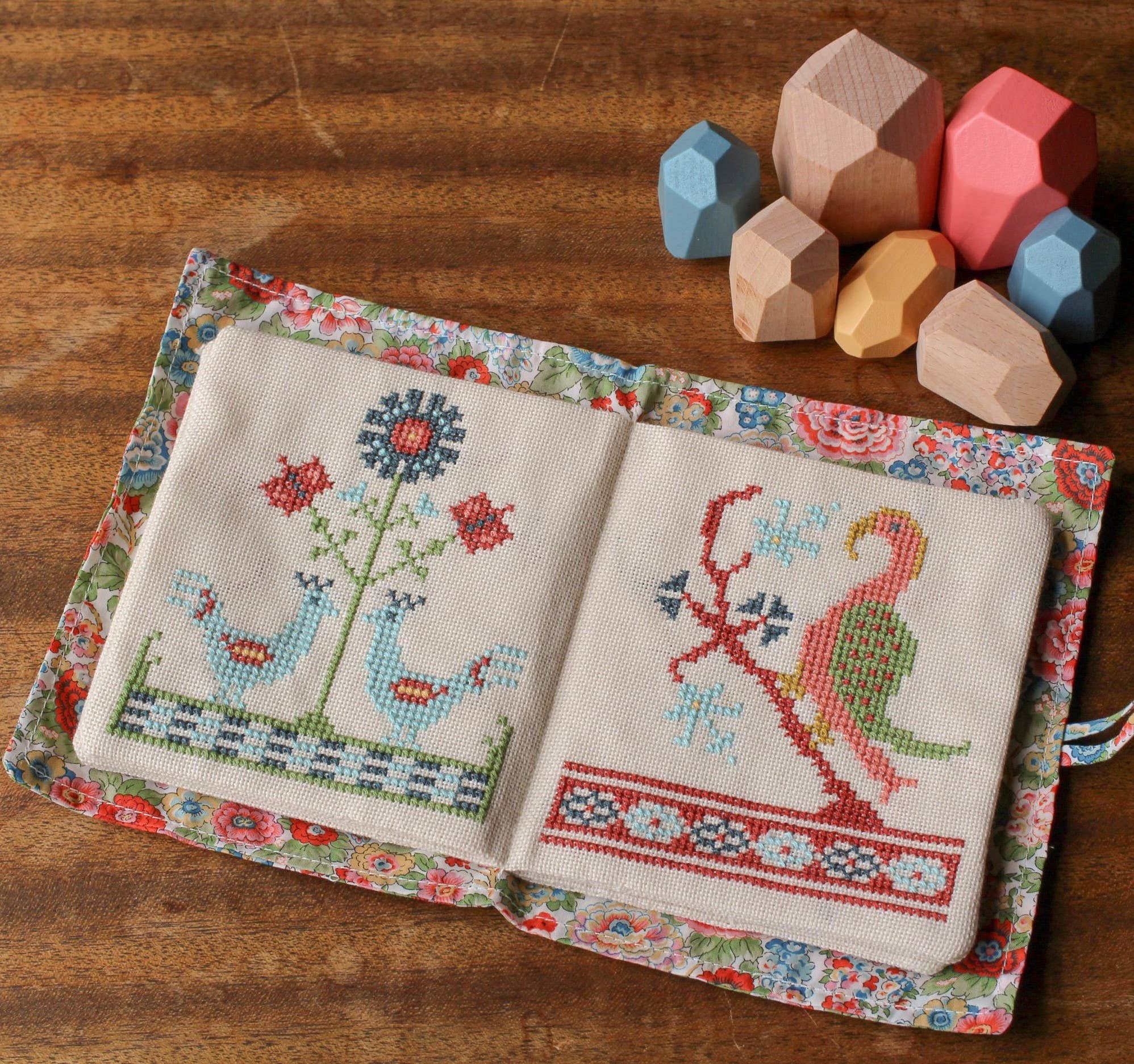 Cross Stitch Kit Byzantine Beasts w/ Liberty fabric Avlea Folk Embroidery