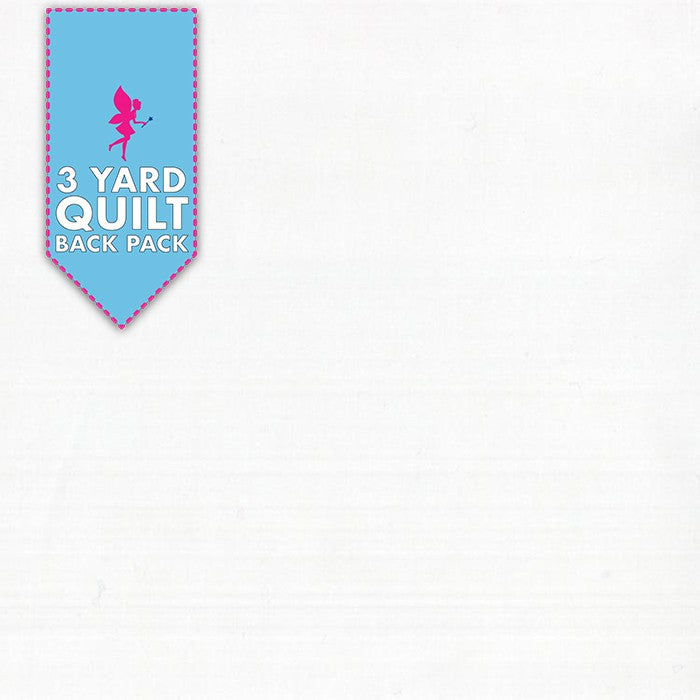 Optic White Muslin 200 Count 120" Wide 3 Yard Quilt Fabric Back Pack