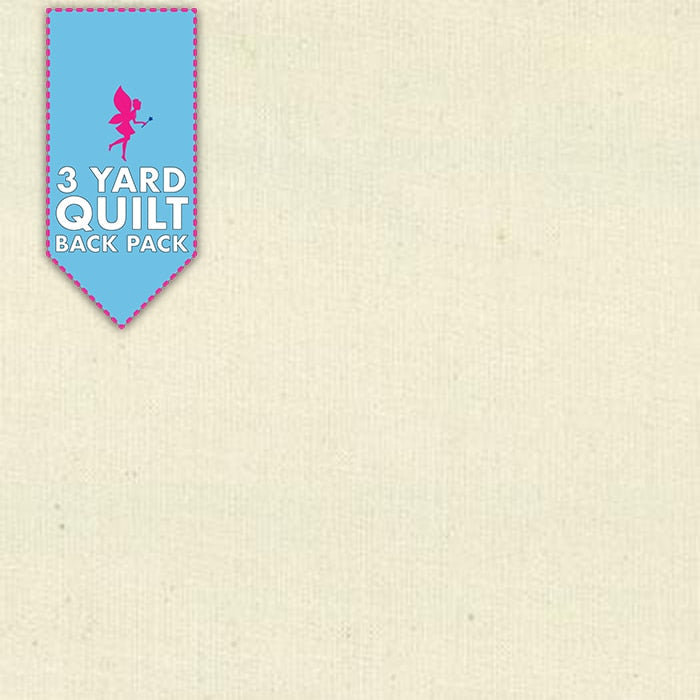 Natural Muslin 200 Count 120" Wide 3 Yard Quilt Fabric Back Pack