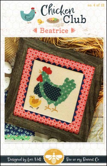 Chicken Club No. 4 Beatrice Cross Stitch Pattern by It's Sew Emma