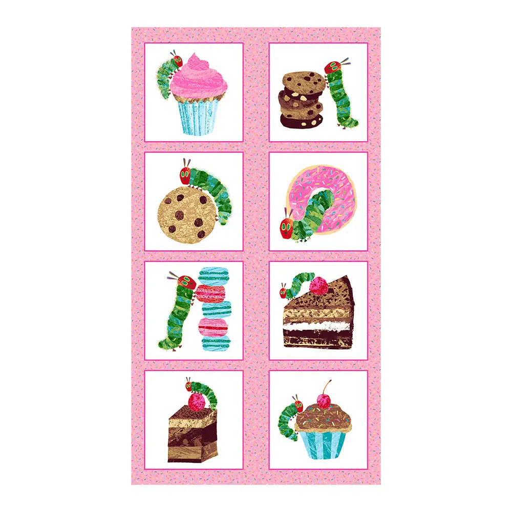 Very Hungry Caterpillar Pink Bake Shop Panel 24" x 44"