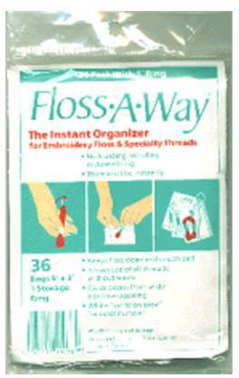 Action Bag Floss-A-Way Organizer 3"X5" 36/Pkg (w/1" rings)