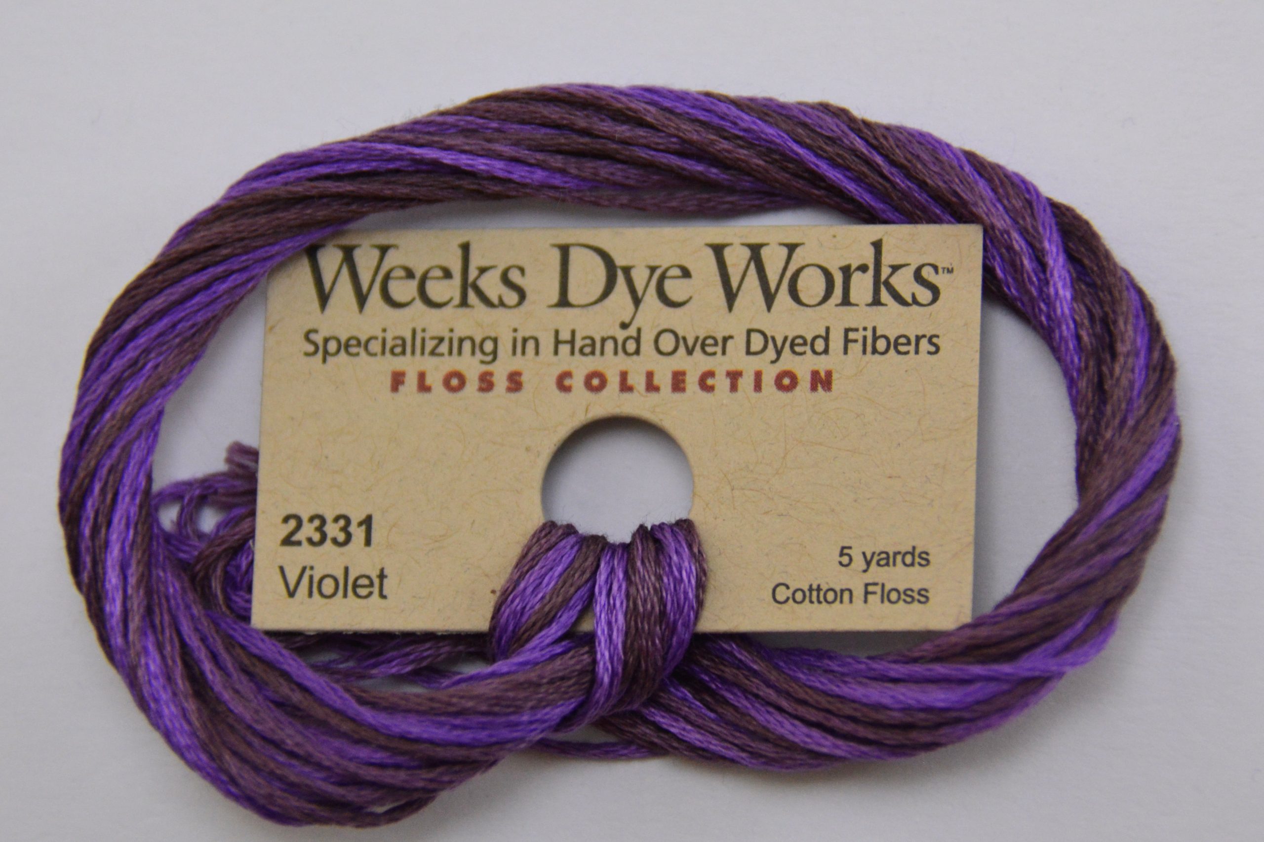 Violet 2331 Weeks Dye Works 6-Strand Hand-Dyed Embroidery Floss
