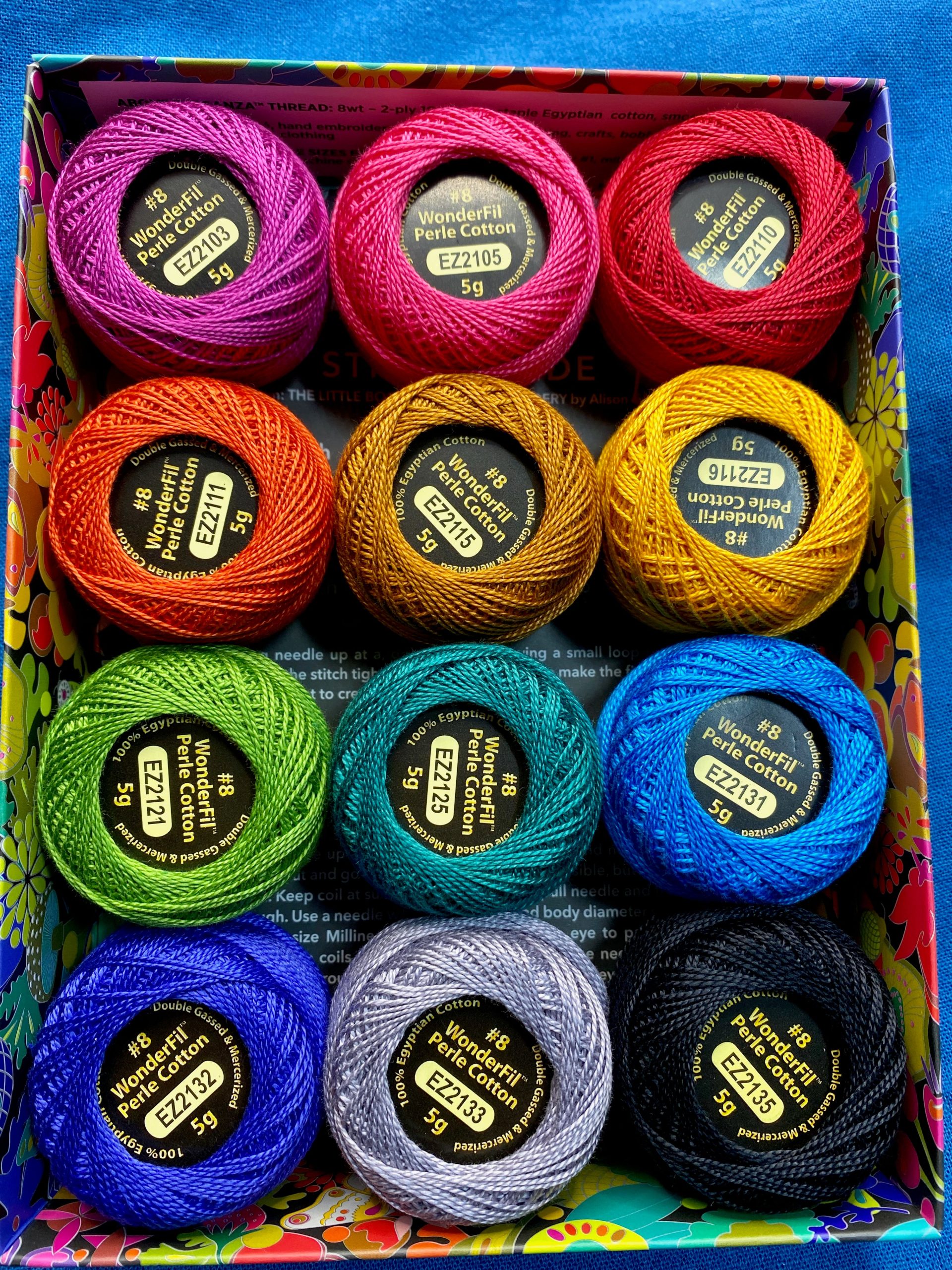 "Fauna" Box Set of Size 8 Perle Cotton by Alison Glass for Wonderfil