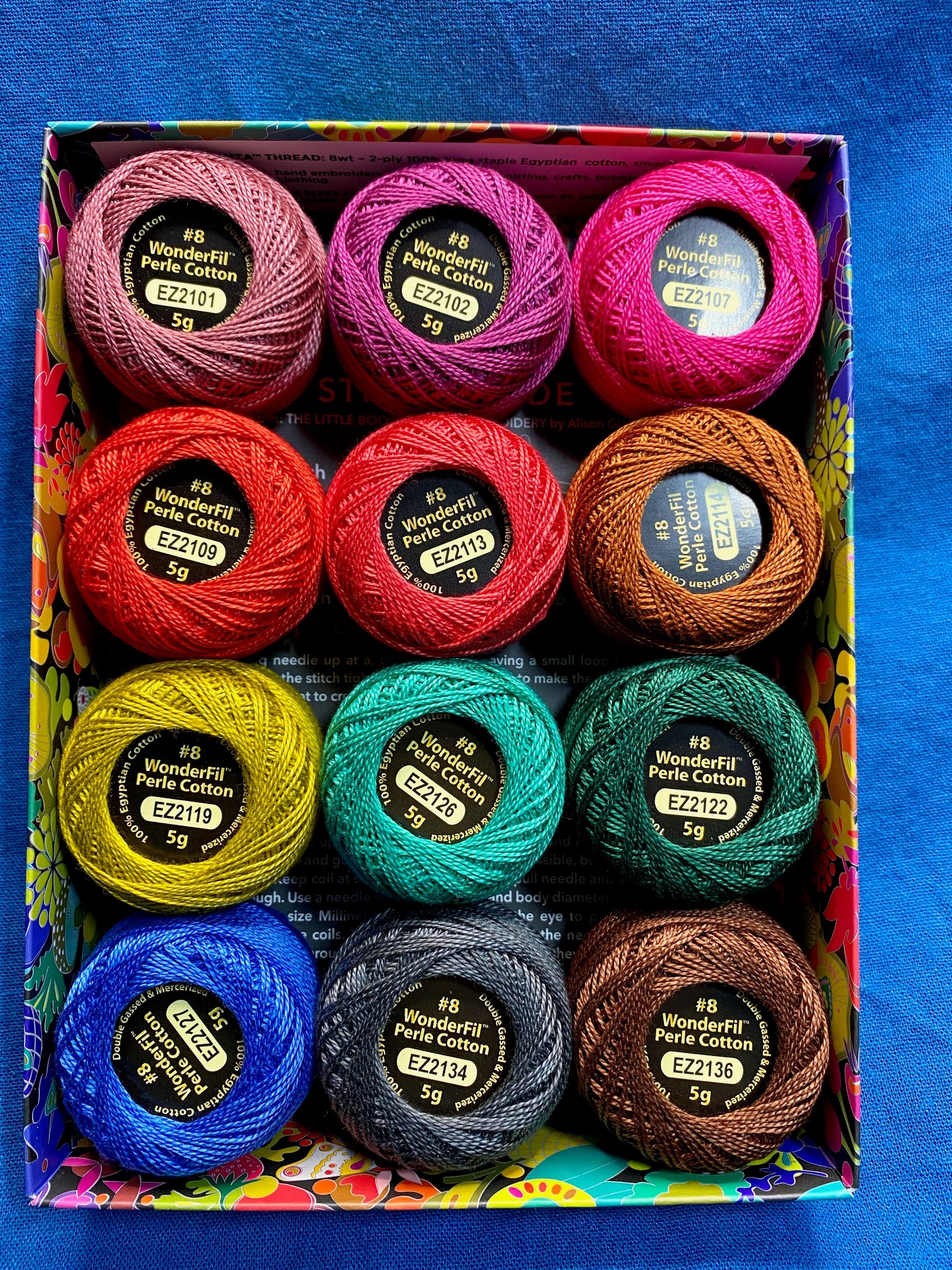 "Flora" Box Set of Size 8 Perle Cotton by Alison Glass for Wonderfil