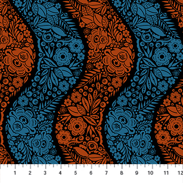 Perennial Borders- Village Path in Night AMT139-99L- Quilting Fabric