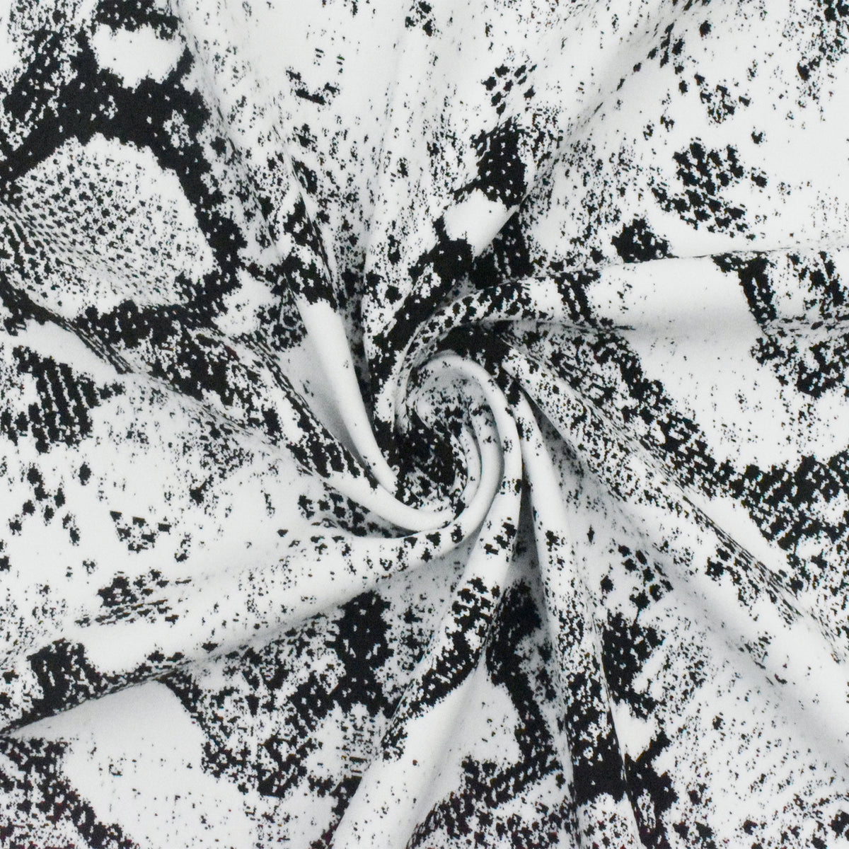 Basic White-Black Famous Maker Stretch Snakeskin Yoga Wear Fabric
