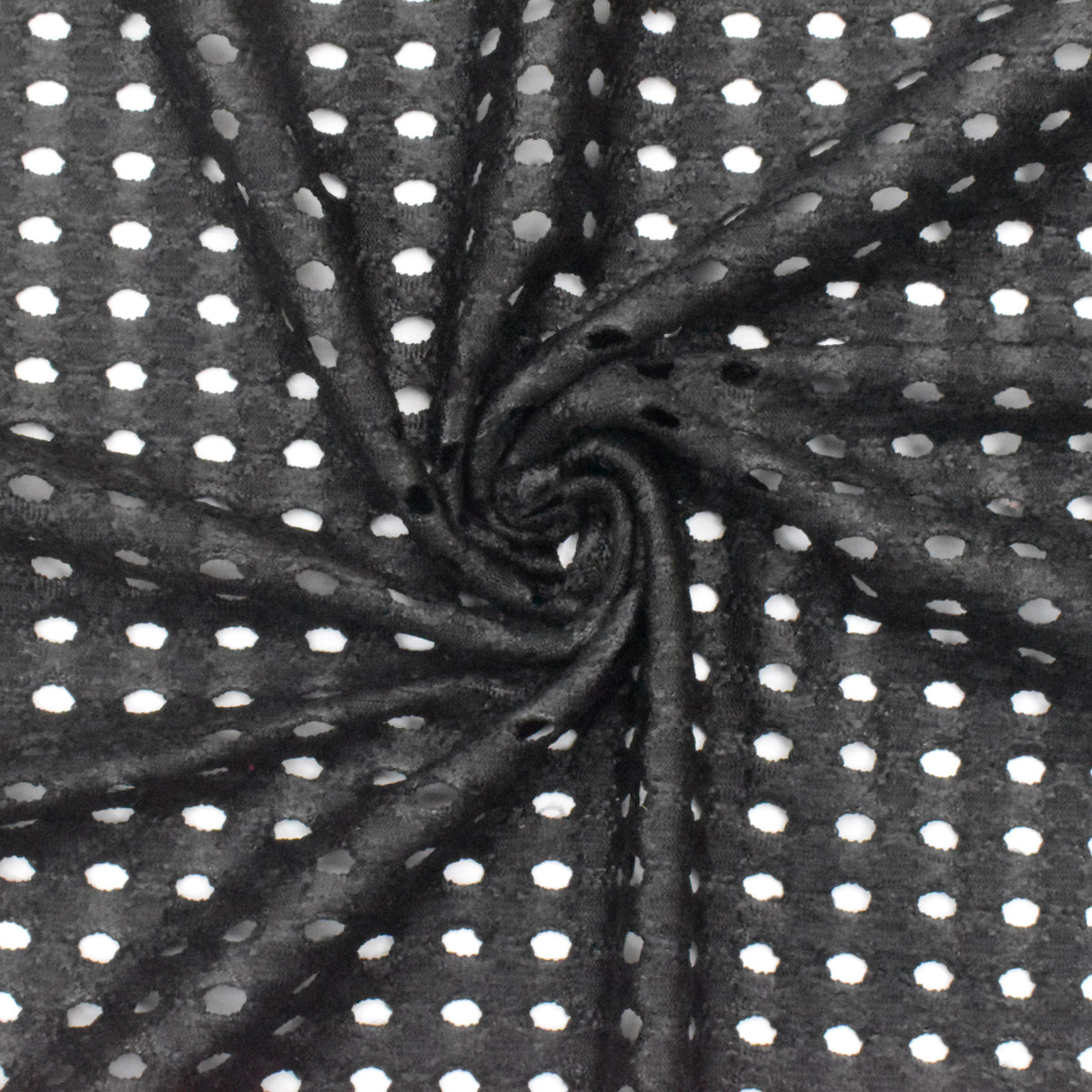 Oil Black Famous Maker Stretch Mesh Yoga Activewear Fabric