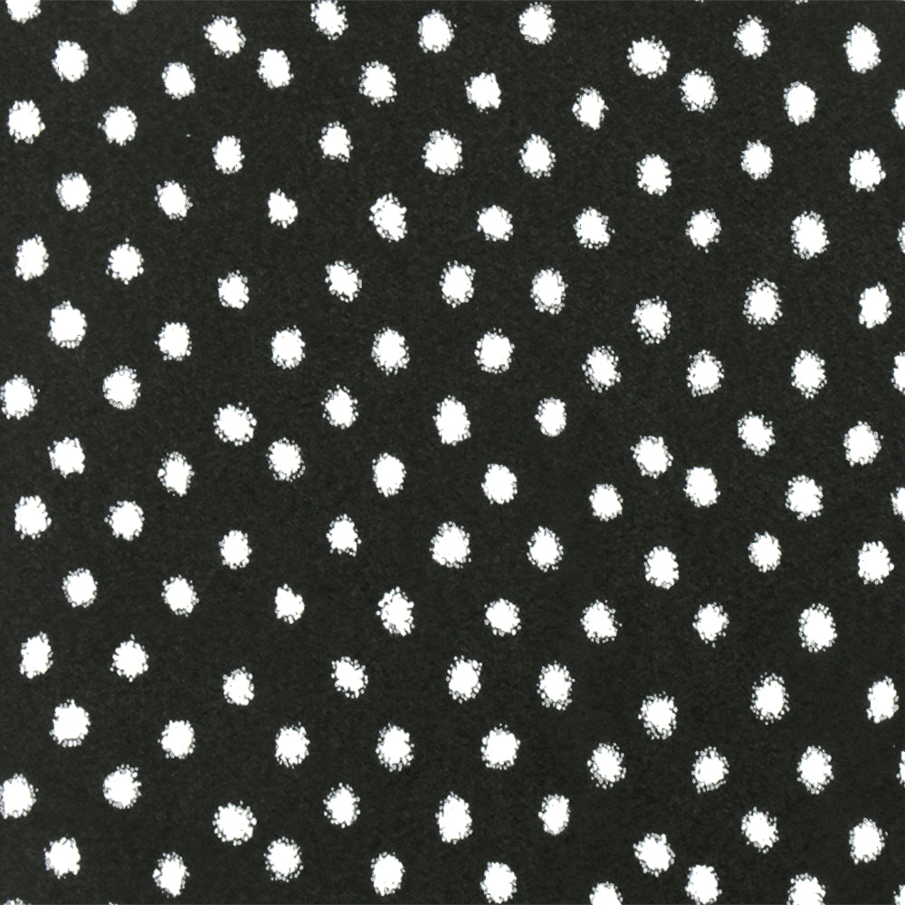 Basic Black-White Famous Designer Blurry Dot Printed Chiffon Fabric