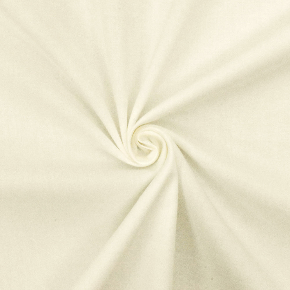 Baked Ivory Cotton Stretch Broadcloth Fabric